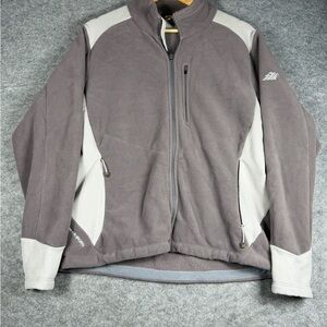 Eastern Mountain Sports EMS Polartec Fleece Jacket Women’s Large Full Zip Gray